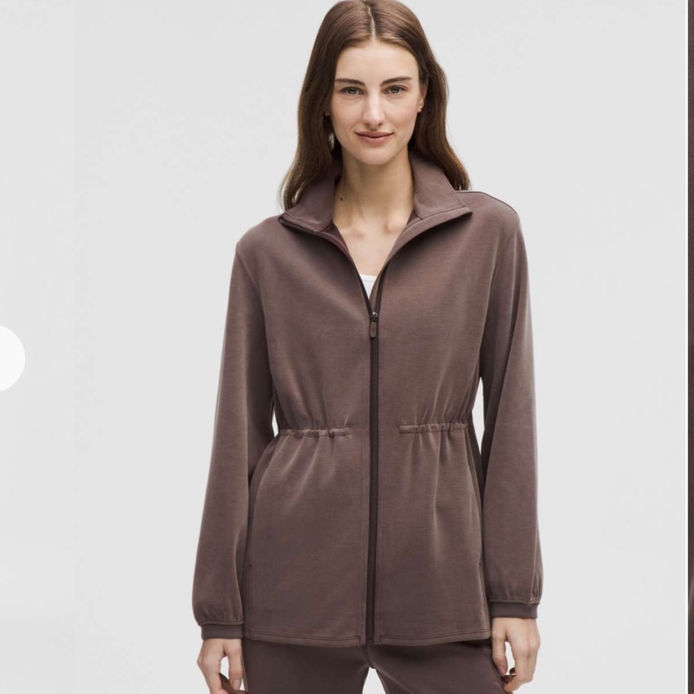 lululemon athletica Softstreem Espresso Cinch Waist Full-Zip Jacket Medium NWT